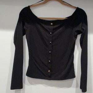 Off the shoulder cotton shirt